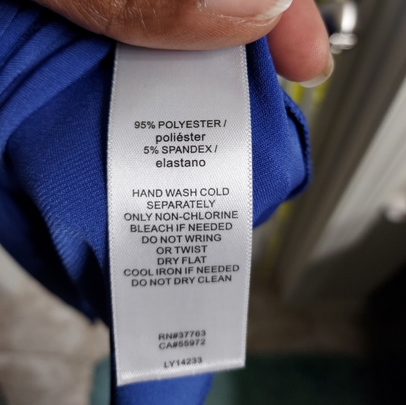 NWT Women's Laundry by Shelli Segal royal blue beaded and jet rhinestones Dresd - Picture 5 of 11